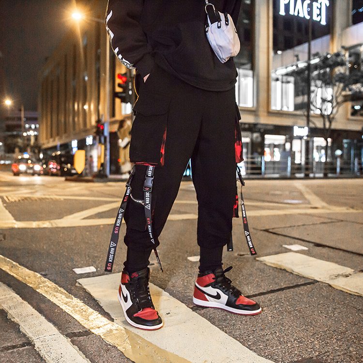 Pantalones de chándal con letras para hombre, pantalón Casual, estilo Hip Hop