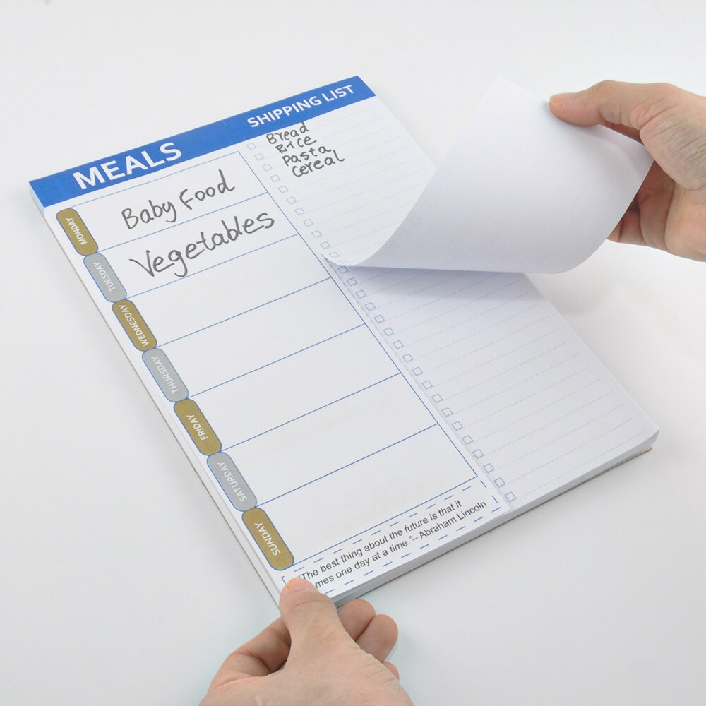 Meal Planner Pad, Man Week Meal Pad,7X10 Inch Notepad for Shopping List & Daily Planning Checklist for Convenient Shopping