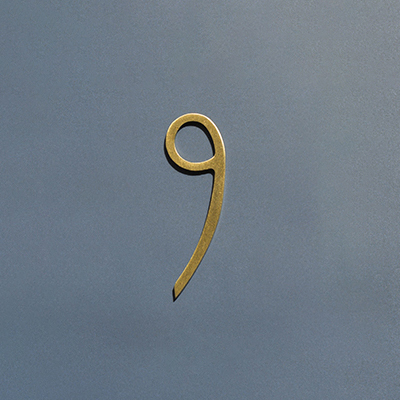 Golden Brass Numbers Decoratieve Muur Deur Nummers Deur Platen Cijfers Slaapzaal Hotel Home Adres Teken 0-9: Zilver / 35cm
