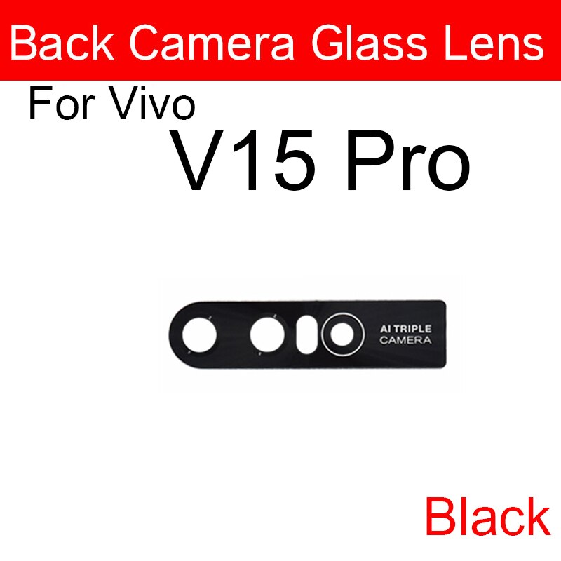 Achteruitrijcamera Glas Lens Voor Vivo V15 V20 Pro V17 V20 V20SE V21 5G Terug Camera Glazen Lens belangrijkste Camera Glas Lens Vervanging: V15 Pro Black