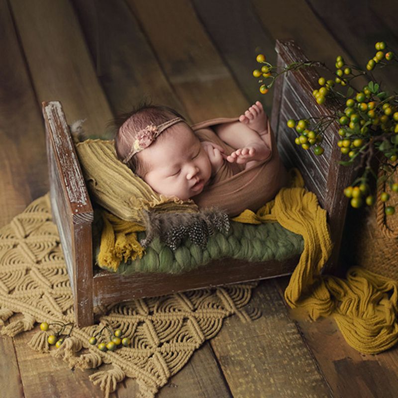 Spädbarn fotografering rekvisita nyfödd baby foto matta filt handvävd tofs matta dekorativ bakgrund täcka
