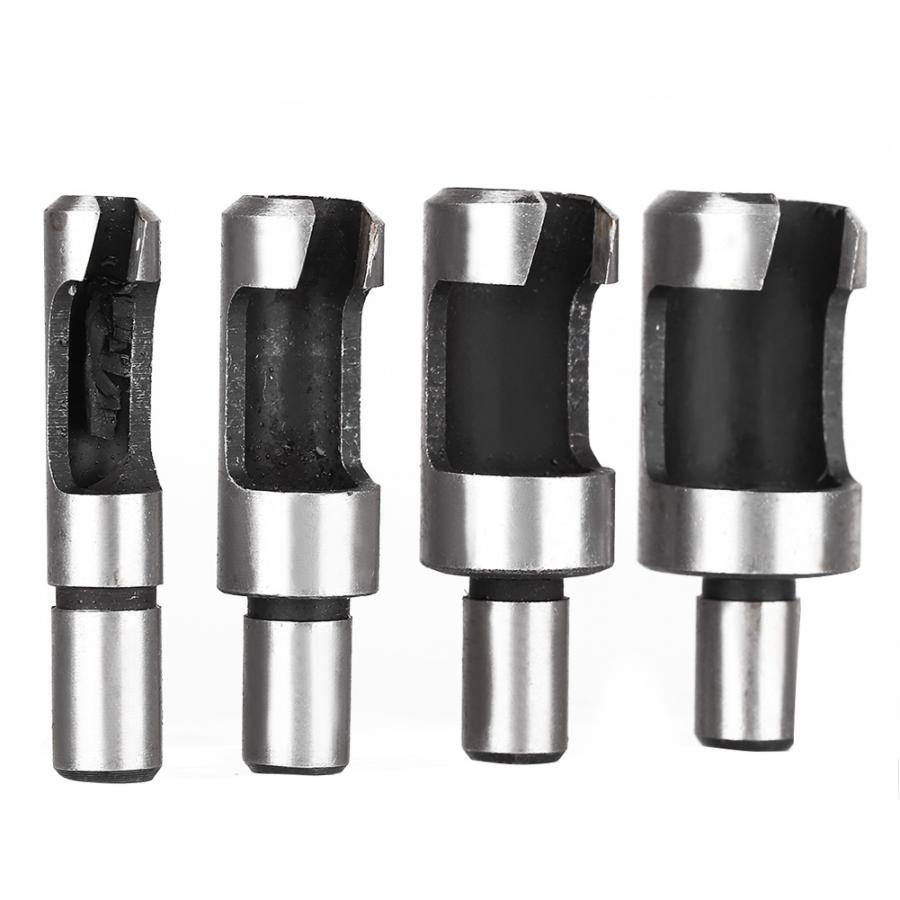 8pc Wood Plug Cutter Set - 10mm Round Shank - Carbon Steel Drill Bit Accessory for Jewelers