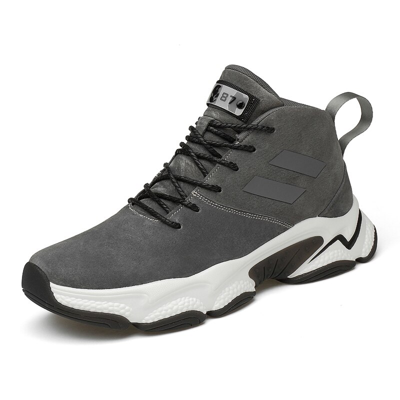 Buty sportowe męskie buty na koturnie wzrost wysokości buty dla mężczyzn wysokość zwiększenie buty wkładka 7-8cm: gray / 38