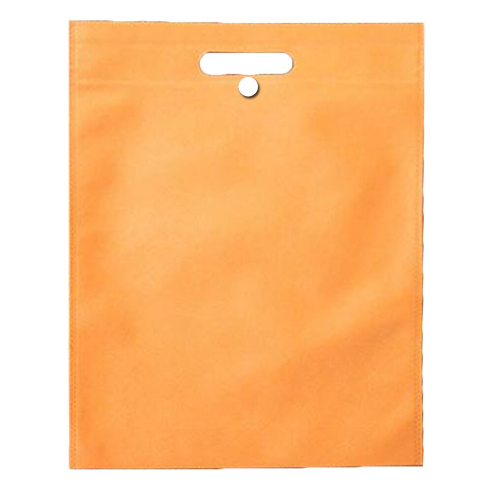 Opvouwbare Boodschappentas Herbruikbare Tote Pouch Vrouwen Reizen Opslag Handtas Mode Schoudertas Boodschappentassen Met Knop: M / Oranje