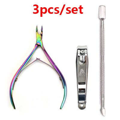 Nagelriem Pusher Gereedschappen Dode Huid Cuticula Remover Cleaner Manicure Nail Art Gereedschap Set Rvs Toe Nail Trimmer Cutter: Style 14