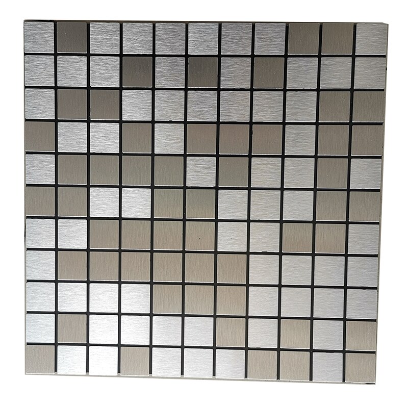 Selvklæbende mosaik backsplash køkken badeværelse skræl og stick vægfliser 30cm: Sølv