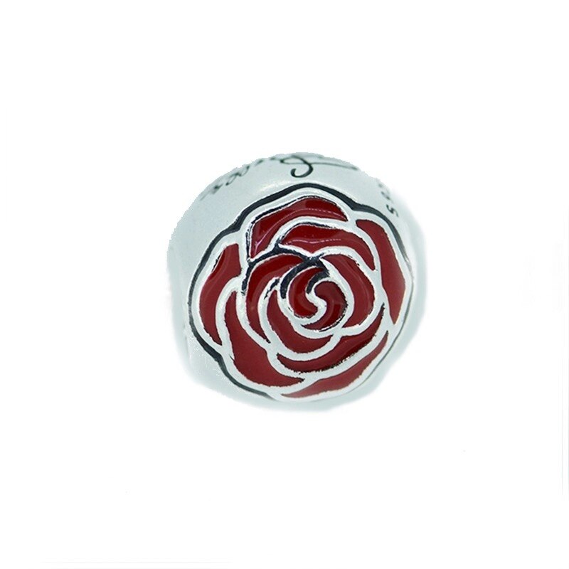 100% de Plata de Ley 925 corona flor huellas tortuga Apple Santa Claus en forma de corazón de mariposa con cuentas pulsera Charm bricolaje: 1325