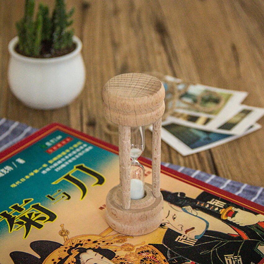 3 Minutes Wooden Hourglass Boiled Egg Cooking Tea Timer Kitchen Timing Gadgets Home Office Desktop Hourglass Decoration