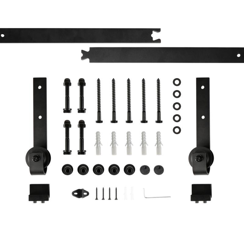 1 einstellen 183cm Einzel Tür Scheune Tür Hängen Schiene Rolle einstellen Speichen Schiebe Hardware- Schrank Holz Tür Für Küche Schlecht HWC: Ursprünglich Titel