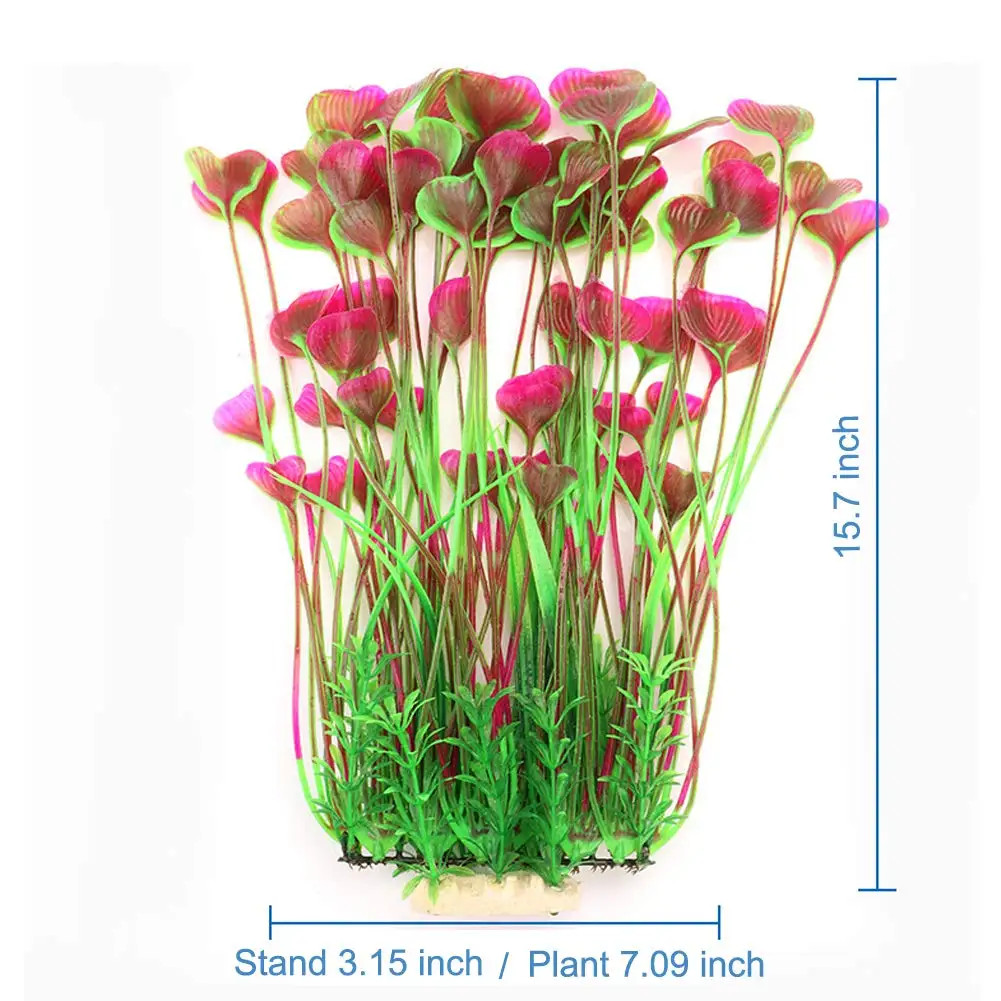 36/40cm stora akvarieväxter konstgjorda undervattensväxter av plast för akvariedekoration akvariedekoration