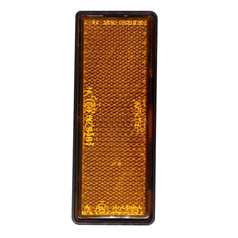 10 Stks/set Amber Oranje Sticker Reflectoren Waarschuwing Mark Teken Reflecterende Tape Panel IP67 Voor Vrachtwagen Motor