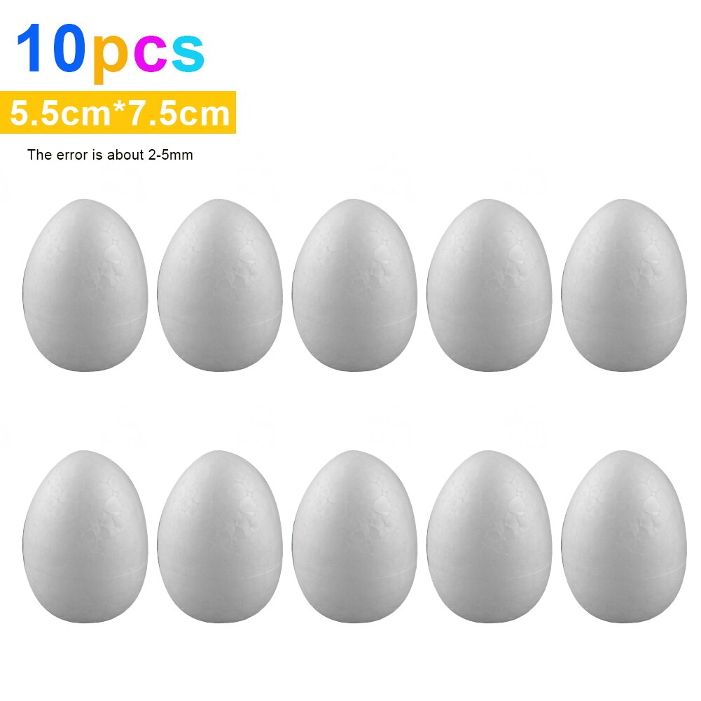10pcs Easter Egg Foam Ball White for Spring Easter Christmas Crafts Making Handmade DIY Painting School Projects Dropshi