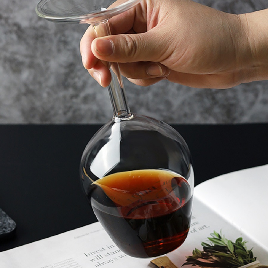Unique 1pc 13.5oz Inverted Wine Glass,Ideal for Spirits & Cocktails, Home Bar and Restaurant ,Enhance Your Beverage Experience: Default Title