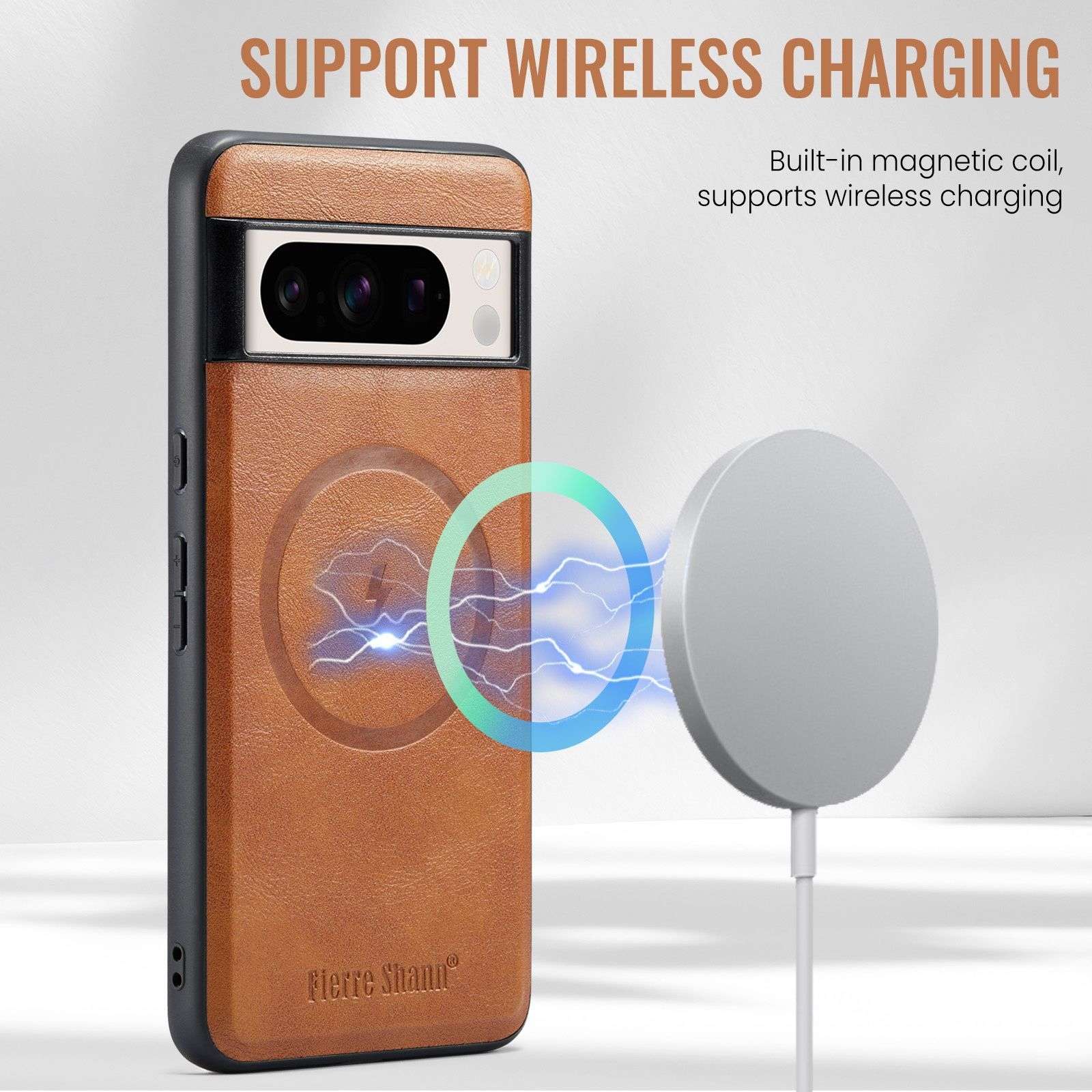 Magnetic Detachable Leather Wallet Phone Stand Case Wireless Charge Cover for Google Pixel 7 7A 8 8A 9 Pro XL 9A