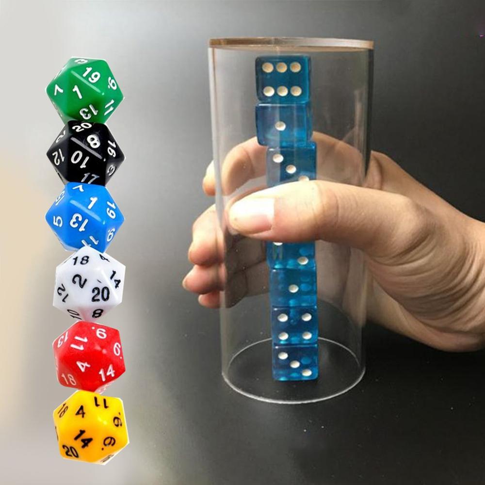 6 Stks/set D20 Dobbelstenen Opaque Twintig Zijdige Dobbelstenen Multi Kleur Gaming Hars Polyhedrale Dobbelstenen Voor Games Accessoire