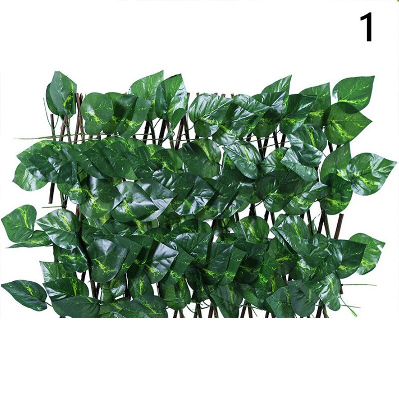 Artificial Faux Ivy Leaf Privacy Fence Screen Home Garden Panels Outdoor Hedge Garden Fence Decorative Fence Telescopic Fence: N1