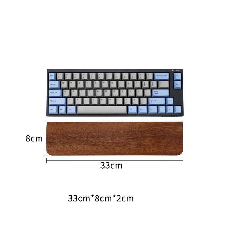 Massief houten toetsenbord Polssteun Palmpad Mechanisch toetsenbord Ergonomisch kussen 87/98/104/108 toetsen Geschikt voor meerdere maten Op maat: AMBER