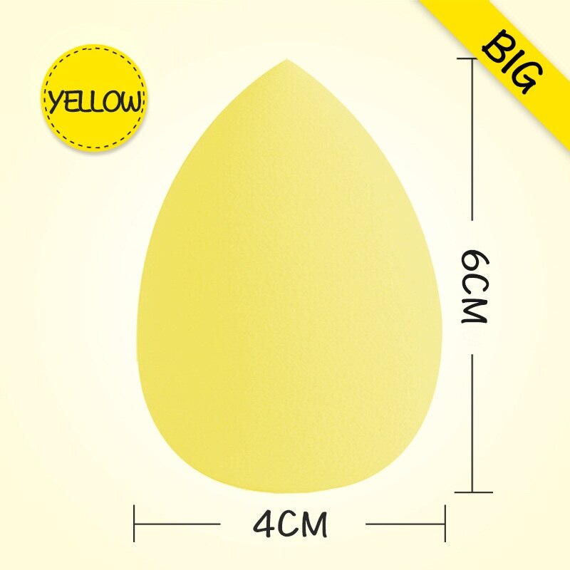 Makeup Foundation Sponge be Bigger into Water Blender Blending Cosmetic Puff Flawless Powder Smooth Water Puff: yellow