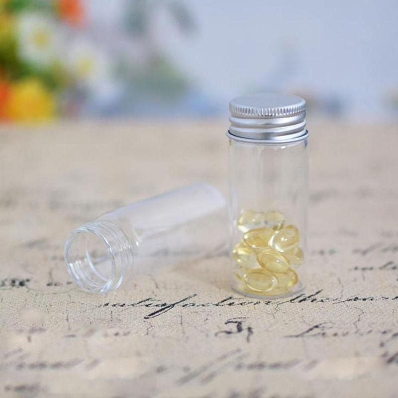 Direct aluminum cap control bottle transparent glass small medicine bottle screw-only packaging bottle laboratory bottle