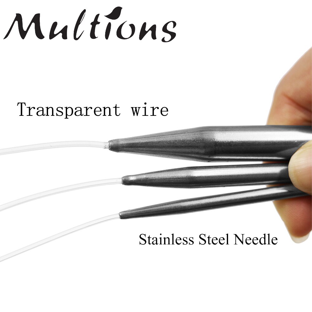 1/3Pcs Knitting Needles Stainless Steel Circular Crochet Needles for Knitting 4 6 10mm Crochet Hooks DIY Weaving Knitting Tools