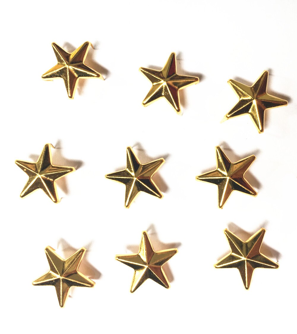 100 Pcs Star Studs Metalen Klauw Kralen Nailhead Punk Klinknagels Met Spikes (15mm): Gold