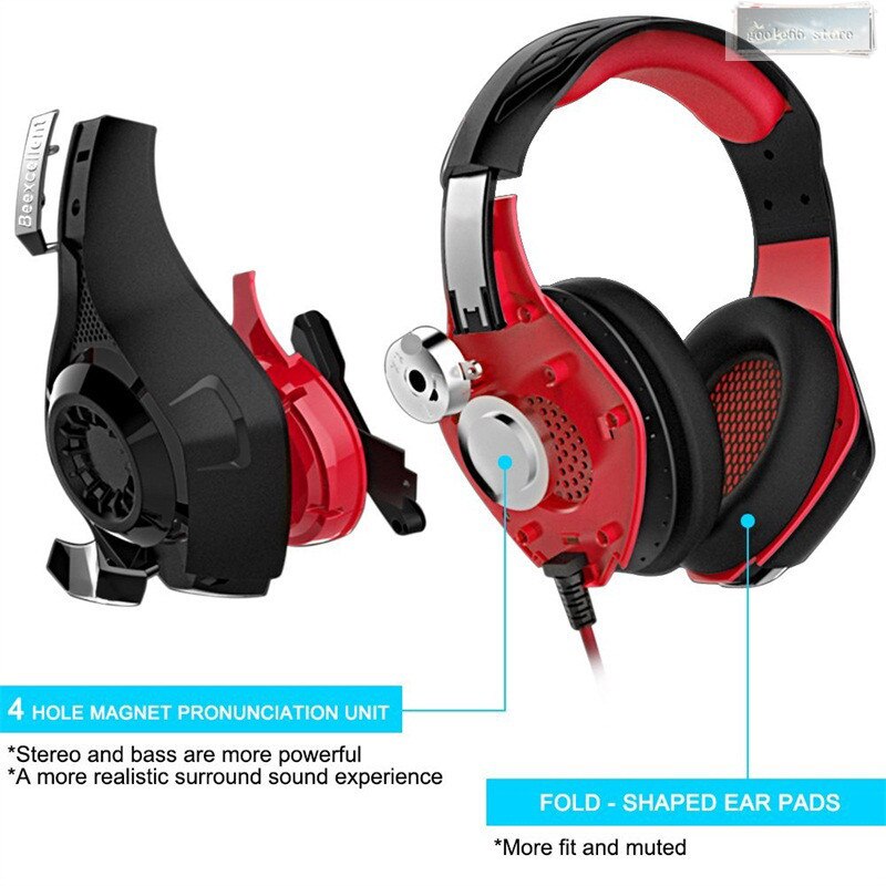 GM-1 Gaming Headphones 3.5mm Gamer Computer Headset Casque with Microphone LED Light for Xbox One PS4 playstation 4 laptop