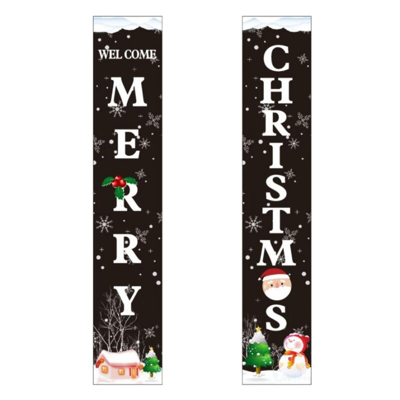 Cartel navideño para porche, decoración navideña para casa, porche exterior, pared, vacaciones: C