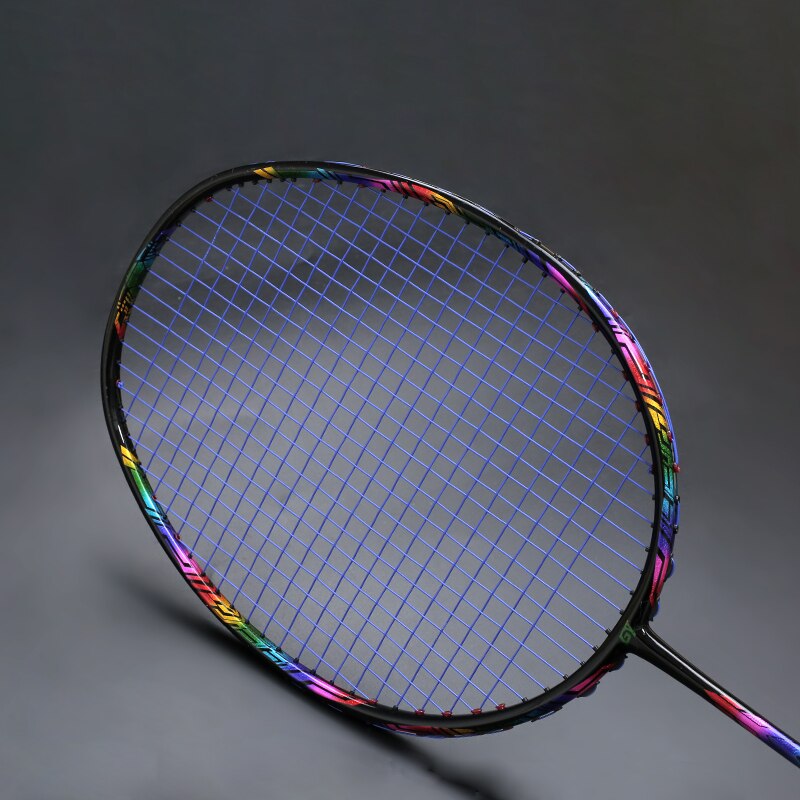 High Tension 35LBS Carbon Fiber Badminton Racket Strung Speed Ultralight 4U 80g G4 Training Racquet For Adult Padel