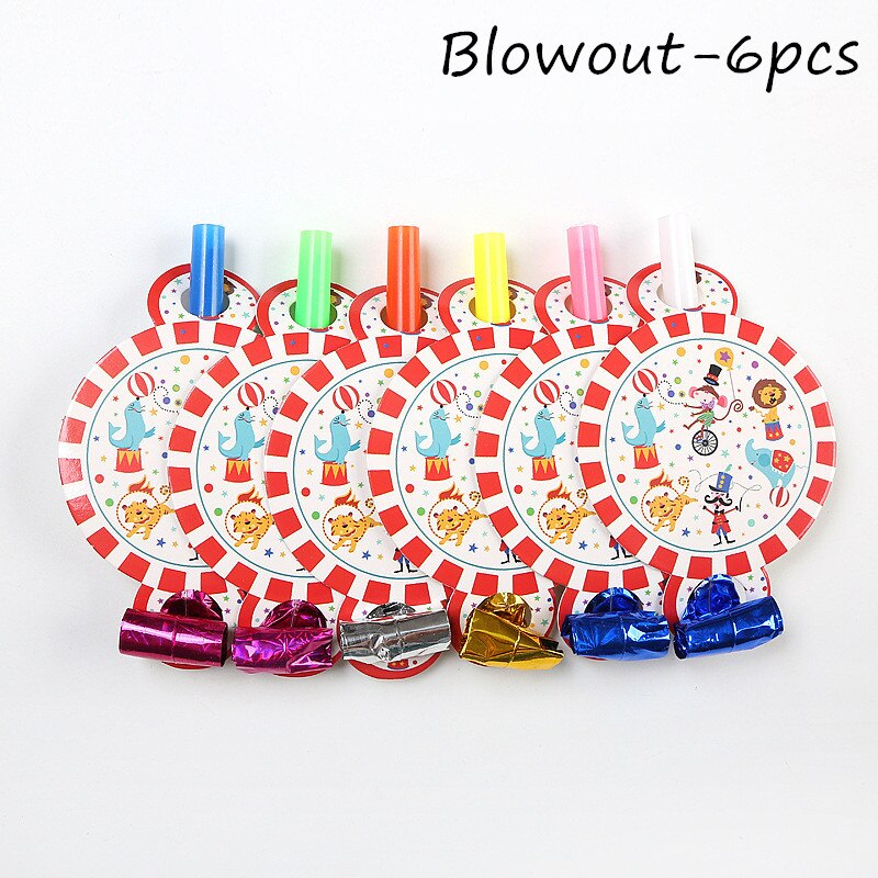 Circus Theme Animals Party Supplies Disposable Tableware Set Paper Cups Plates Kids Birthday Baby Shower Party Decorations: blowout 6pcs