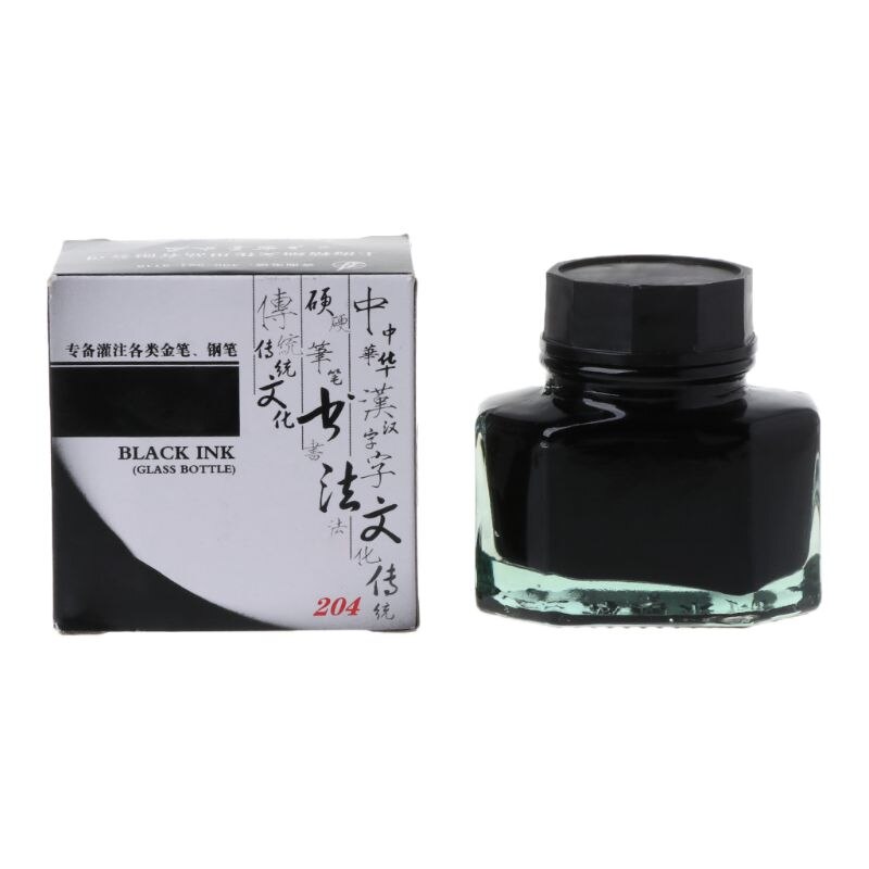 50ml Bottled Glass Smooth Writing Fountain Pen Ink Refill School Student Stationery Office Supplies QX2B: 4