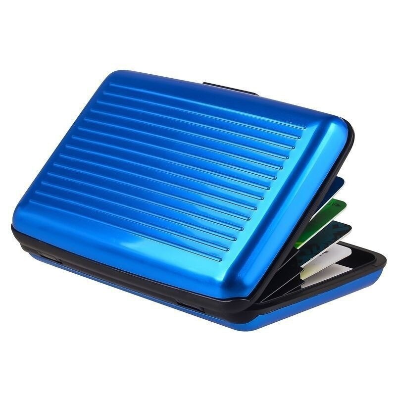 En aluminium En Métal Carte Bancaire Blocage Étui Rigide Hommes Femmes Portefeuille Carte de Crédit Anti-rfid BALAYAGE Protéger Titulaire Porte-Carte Femelle