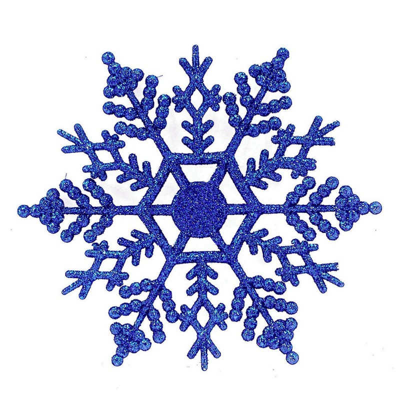 12 pièces/ensemble paillettes scintillantes flocon de neige ornements de noël guirlande de cintre d'arbre de noël faisant des décorations de noël