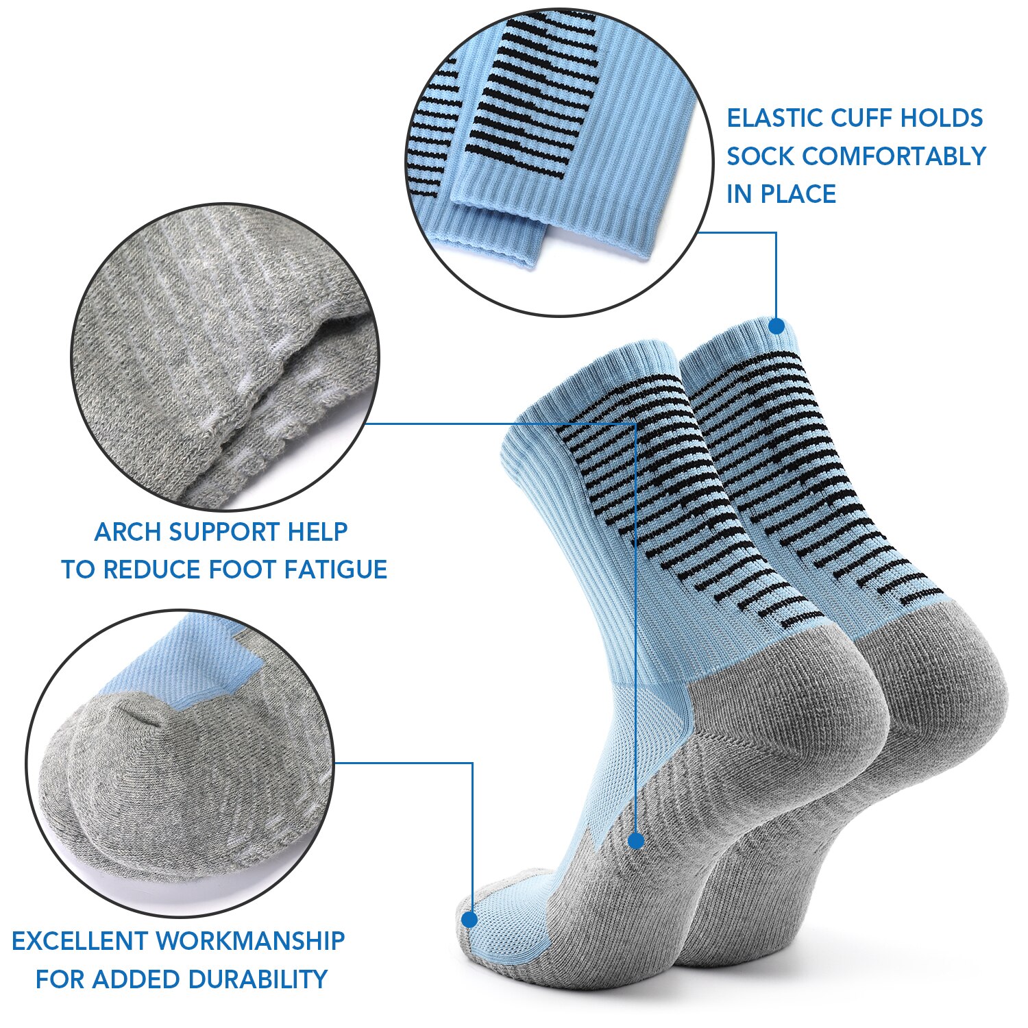 Soccer Socks Team Sports Socks Outdoor Fitness Breathable Quick Dry Socks Wear-resistant Athletic Socks Anti-skid Socks Adult