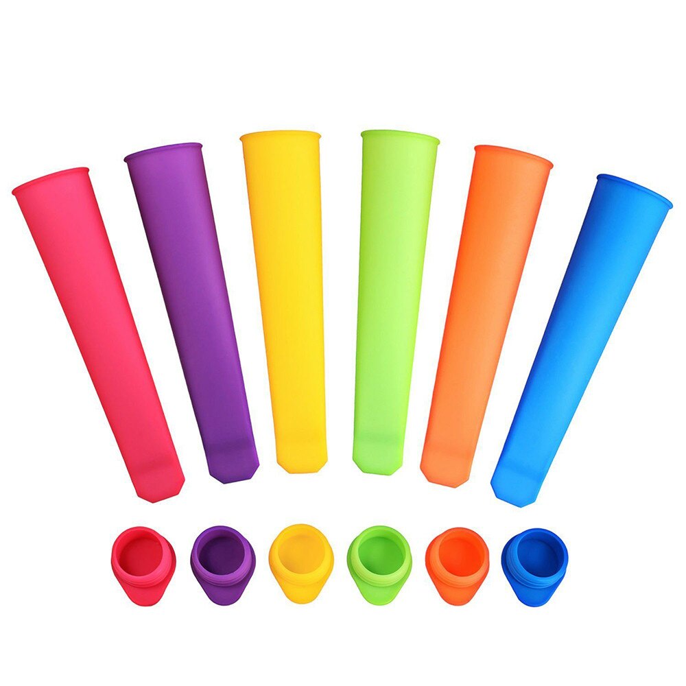 6x Silicone Push Up Frozen Stick Ice Cream Pop Yogurt Jelly Lolly Maker Mould: Default Title