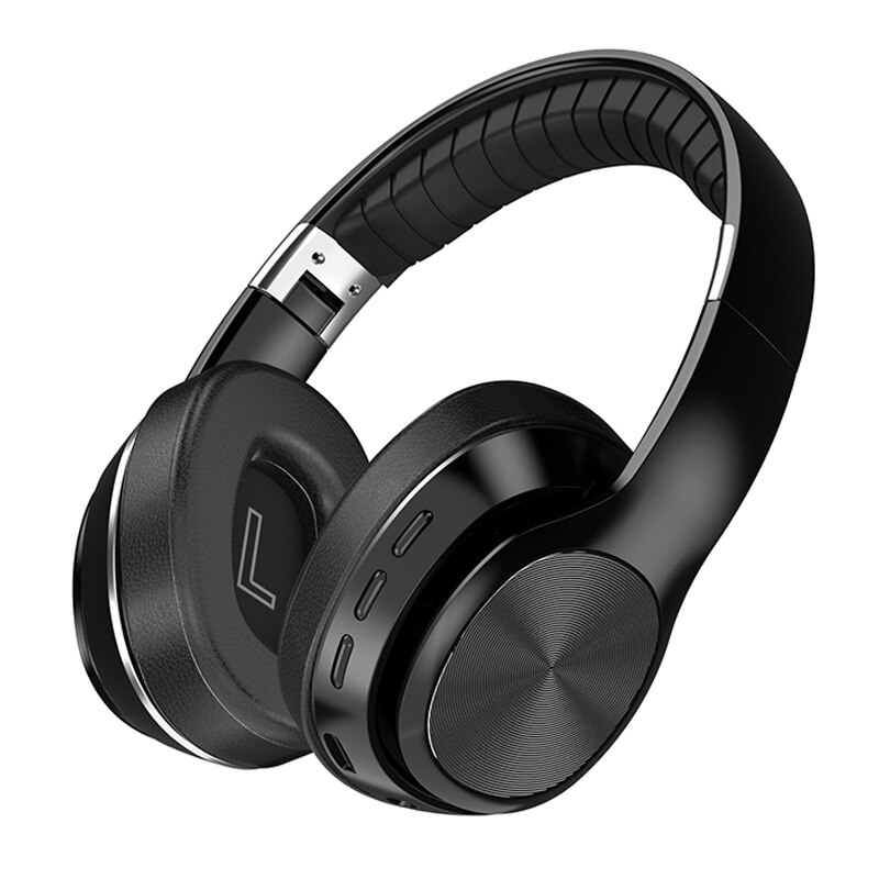 Xiaomi HiFi Foldable Headset Wireless Headphones BluetoothSupport TF Card/FM Radio/Bluetooth AUX Stereo Headset With Mic Deep: Black