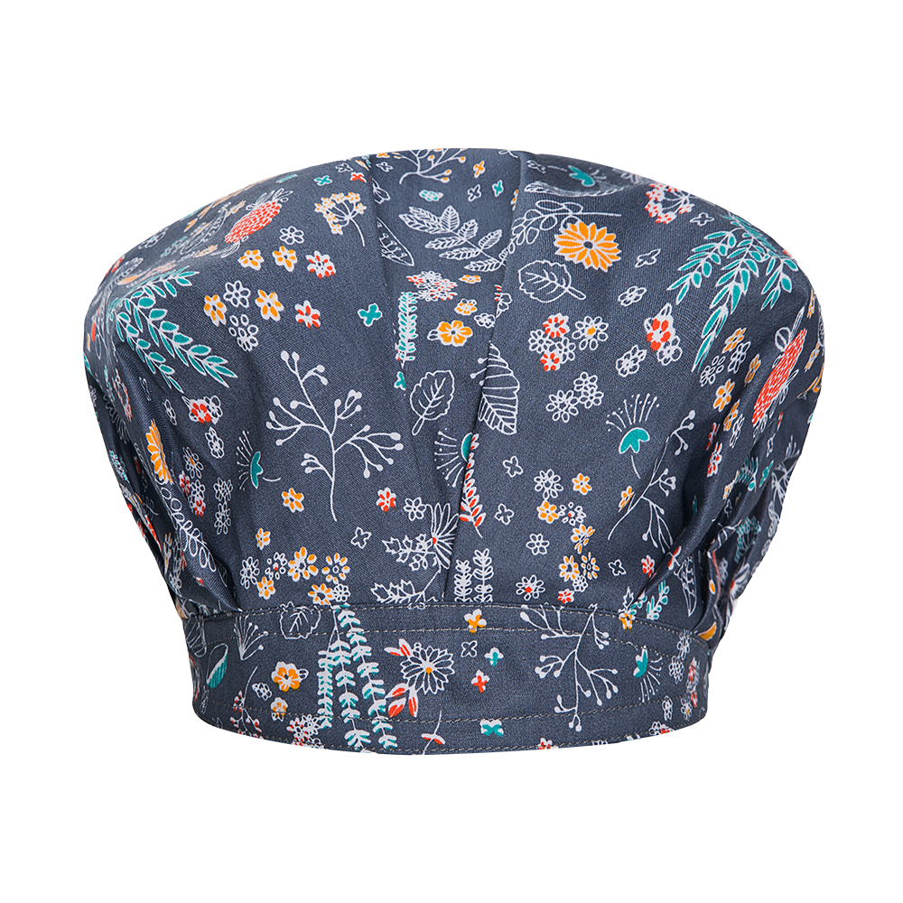 Dyr tegneserie blomsterprint elastisk scrubs hatte dyrebutik laboratorium spa arbejde hat skønhedssalon scrubs fluffy cap: Foto 32003
