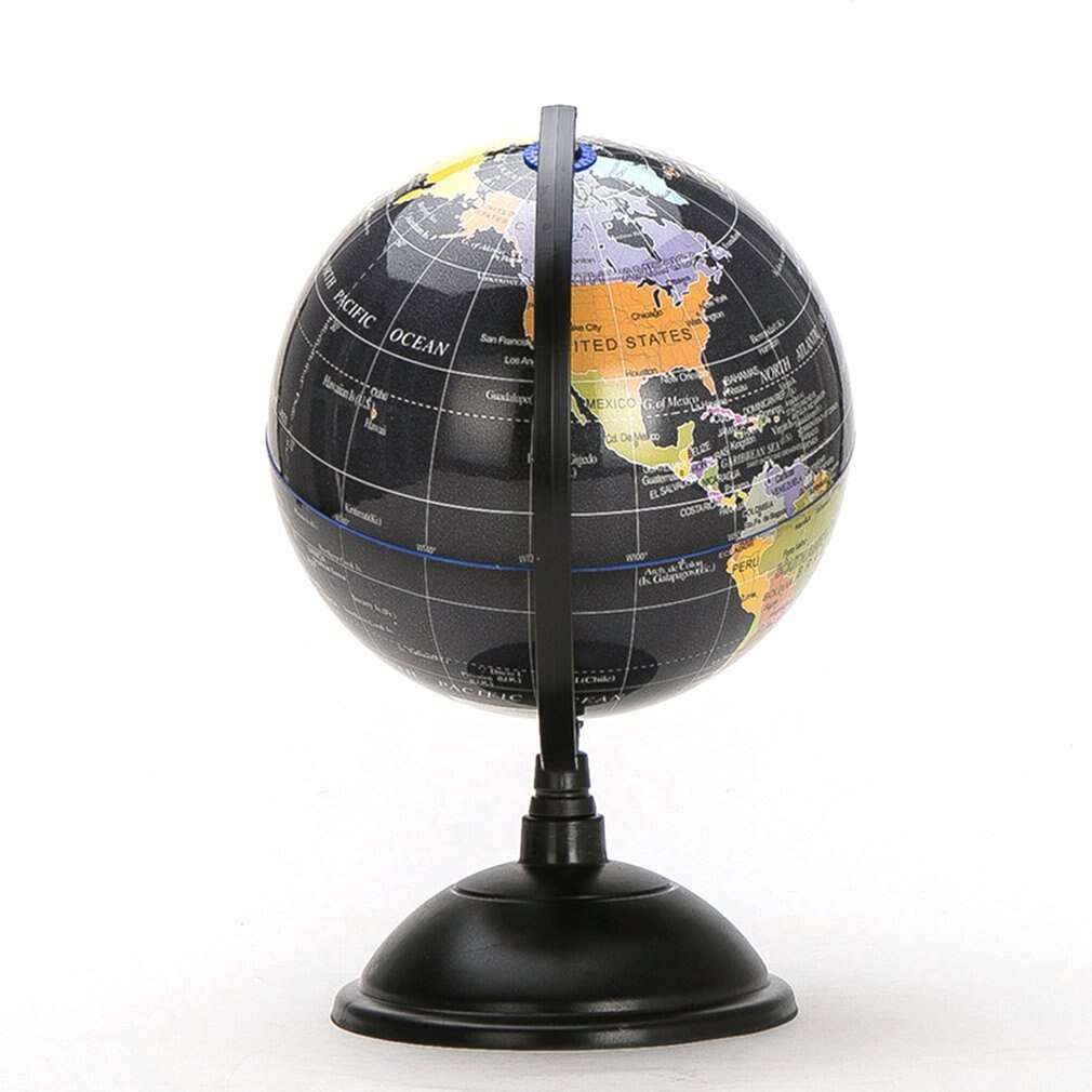 20cm White World Map Globe With Swivel Stand Geography Educational Toy enhance knowledge of earth and geography