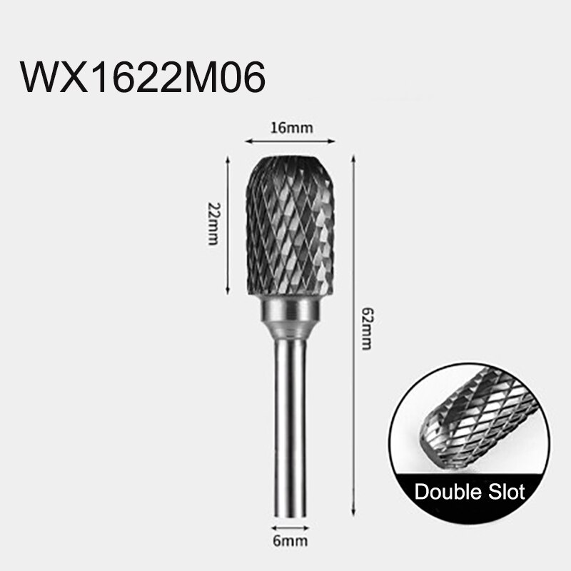Cylindrical Semi-circular 1pcs Tungsten Steel Alloy Rotary Boring Head Grinding Head Milling Cutter W-shaped Wood Carving Head: WX1622M06