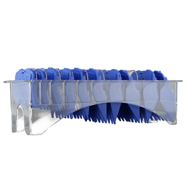 Kit de guía de peines de cortadora de pelo, Kit de guía de peines de pelo magnético, accesorios de Peine de límite, 10 Uds.: blue