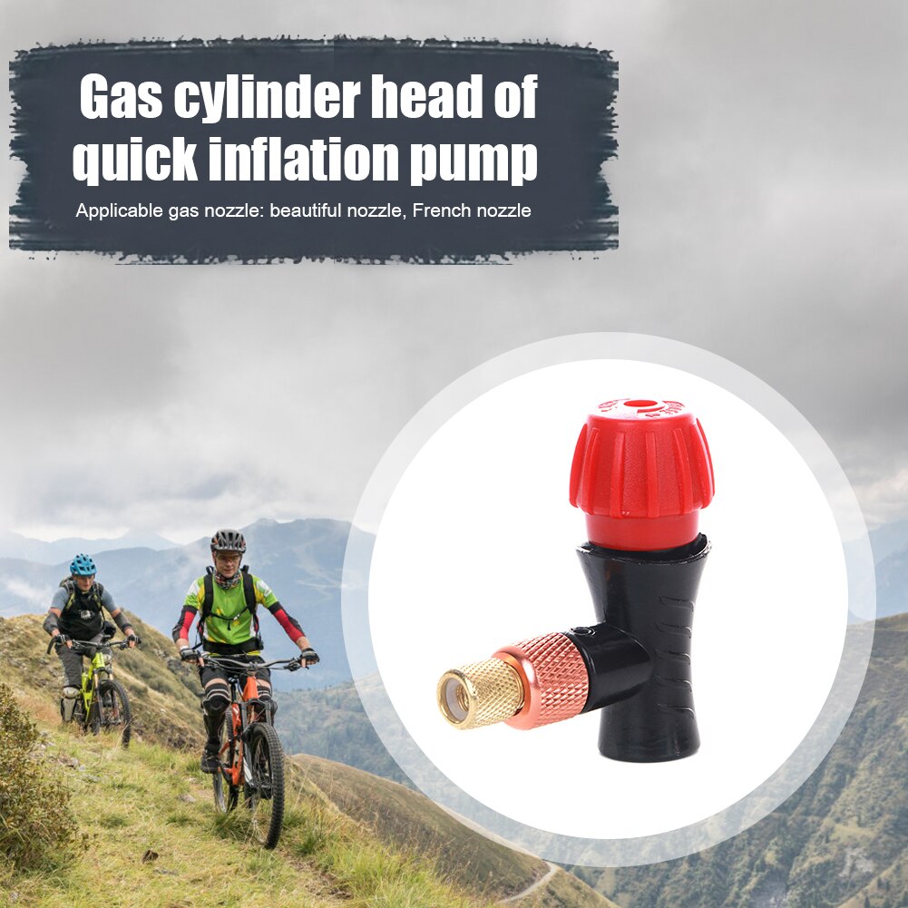 CO2 Bike Luchtpomp Hoofd Ventiel Mondstuk Voor Mountain Road Mtb Luchtpomp Fiets Tire Repair Tool