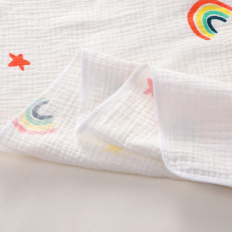 Mordedor 2 unids/set 100% cuadrado de algodón 80cm imprimir Primavera Verano suave y reutilizable de la muselina del bebé Multifunctiona Swaddle Manta