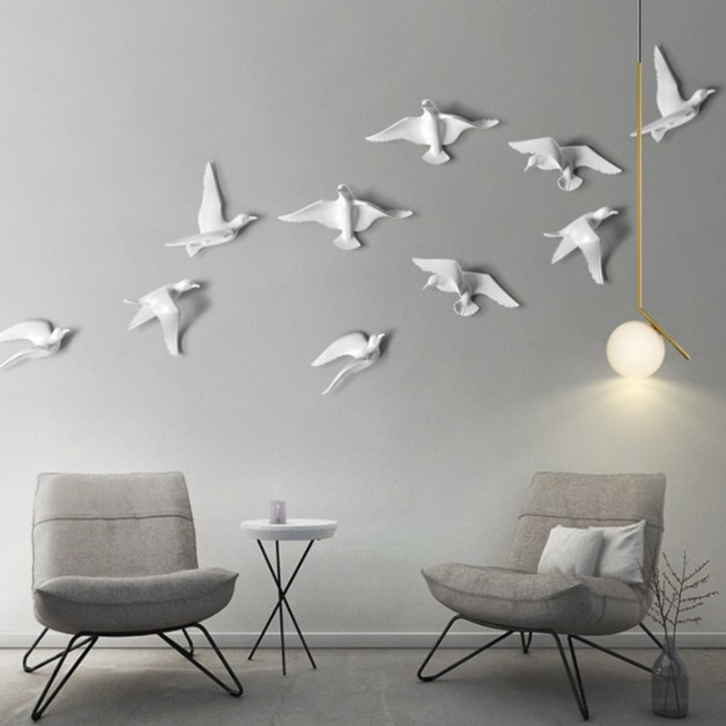 Décorations murales de la mouette en résine | 5 Styles disponibles, chambre à coucher, décoration murale de la maison
