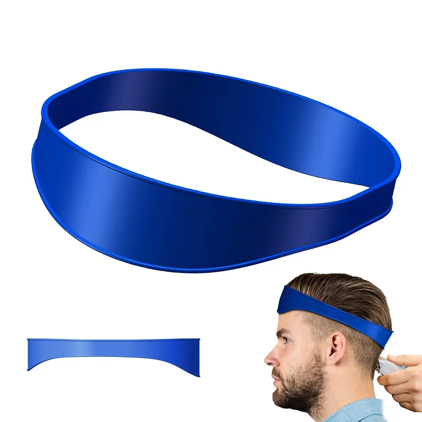 Règle de coupe de cheveux, Guide de décolleté, façonnage, modèle de barbe, peigne, pochoir de cou, styliste arrière, règle de cou pour hommes, accessoire de barbier: YELLOW
