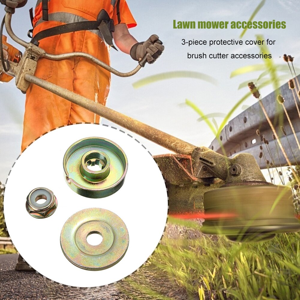 3Pcs Steel Wire Trimmer Head Nut Fixing Kit Brushcutter Trimmer Gearbox Tool Set Brush Cutter Lawnmower Accessories