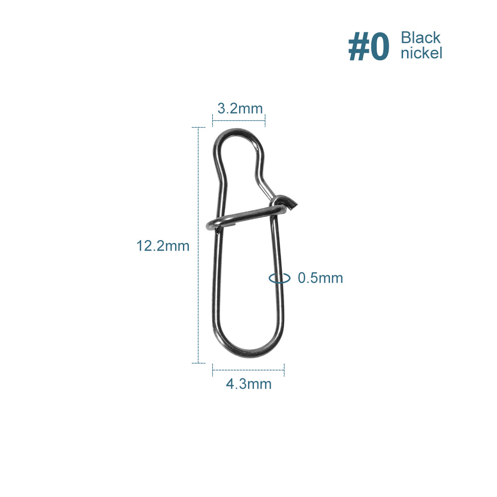 Noeby Stainless Steel Lock Snap Fishing Connector Fast Clip Swivel Solid Rings Safety Snaps Fishing Hook Tackle Snap: WHITE