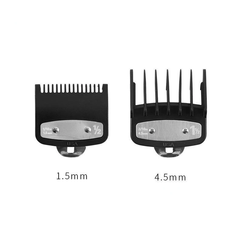 2 unids/lote peine guía para cortadora de pelo peines de límite de corte protectores estándar piezas de fijación accesorios para cortapelos eléctricos 1,5mm + 4,5mm: Verde