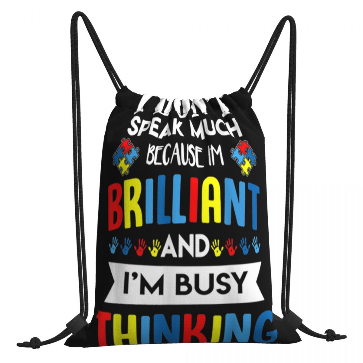 I Dont Speak-mochilas clásicas para niños y niñas, mochilas con eslogan de estilo de para Autismo