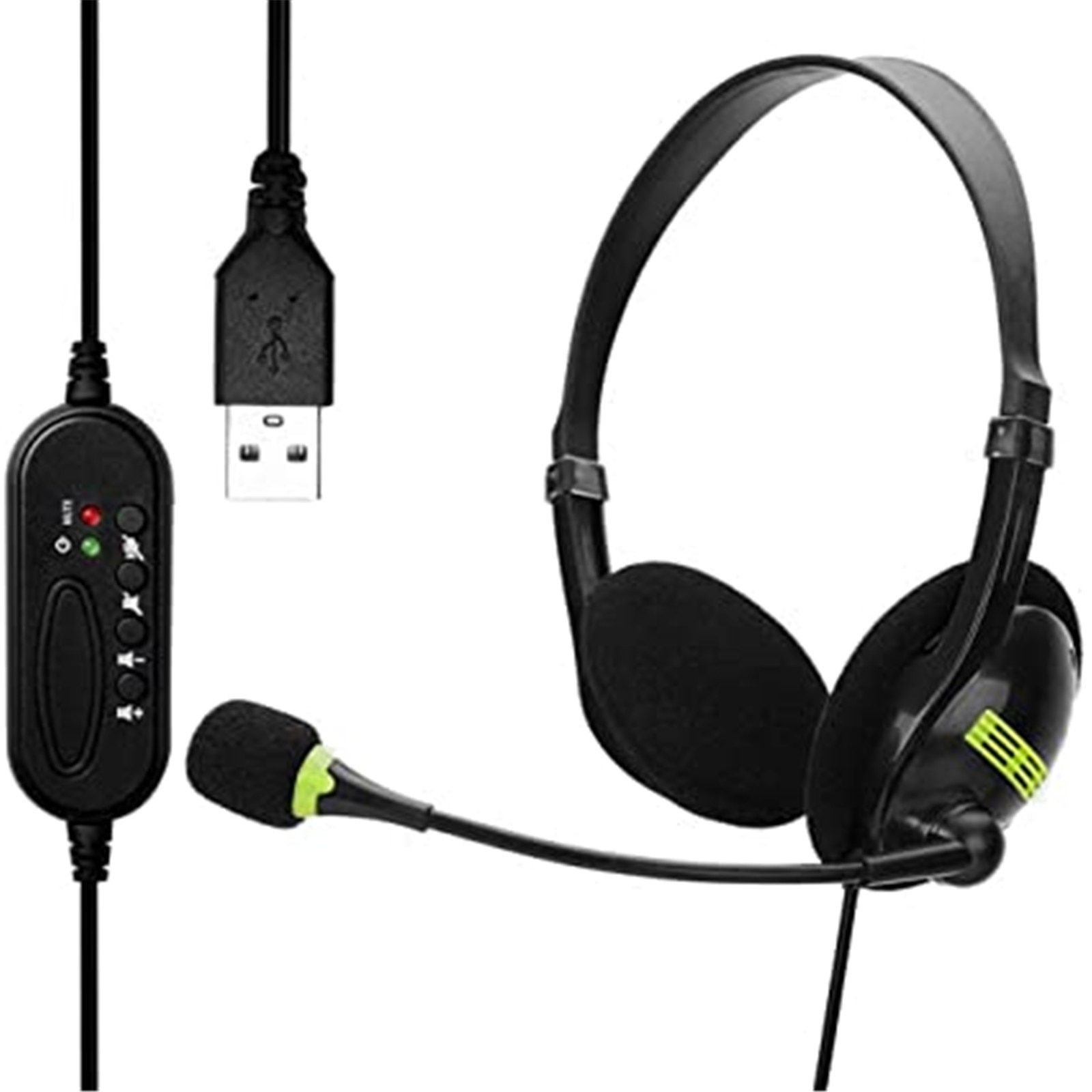 Professionele Onderwijs Kantoor Gaming Hoofdtelefoon Voor Computer Verstelbare Bass Stereo Pc/Usb Bedrade Headset Met Microfoon #30