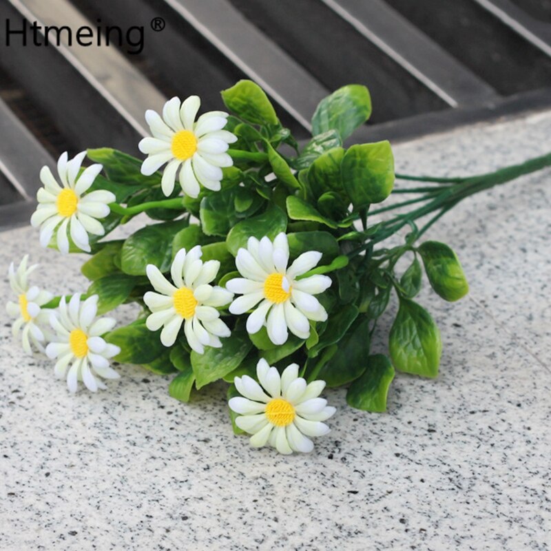 2x zonnebloemen kunstbloemen takken 62 cm 3 bloemen geel