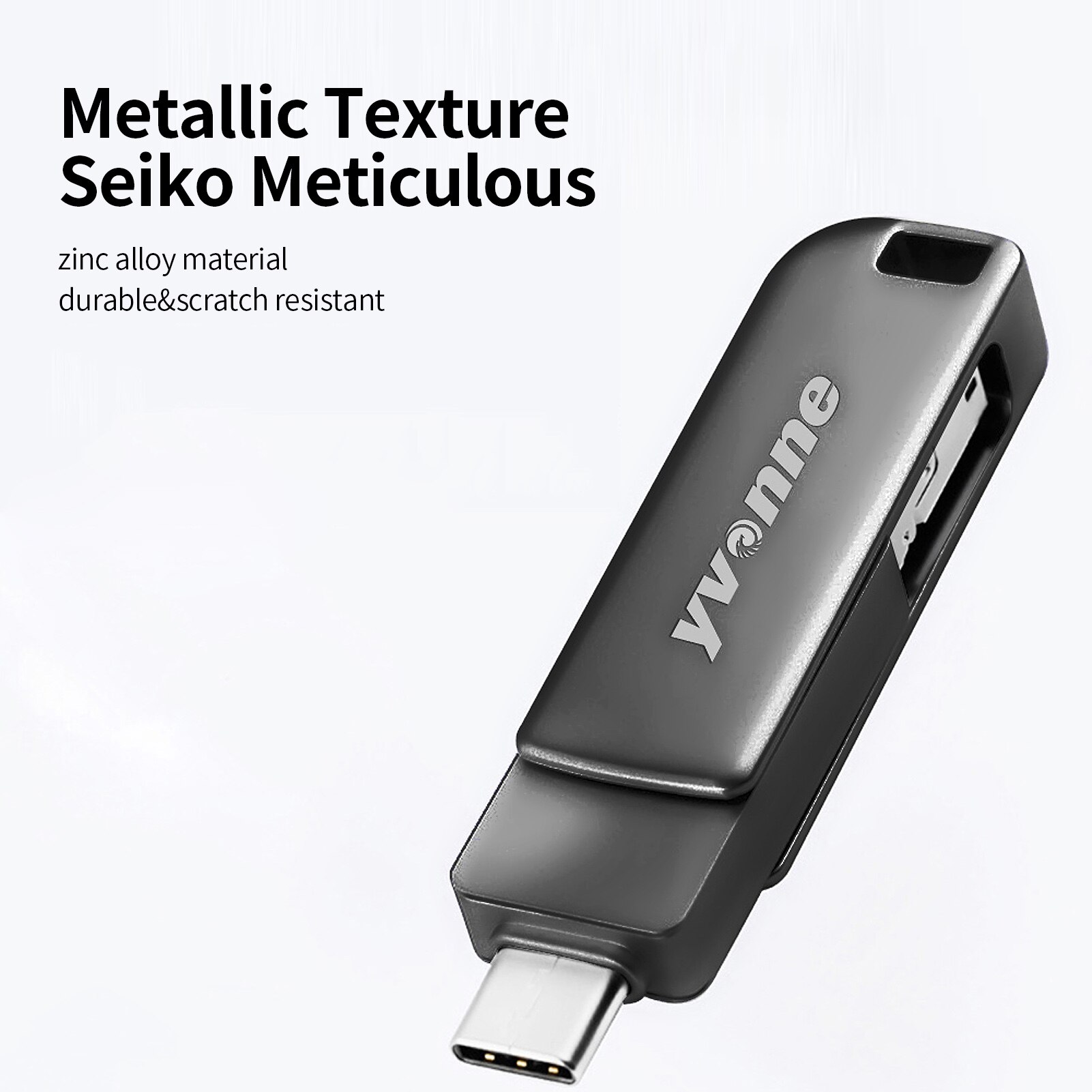 Yvonne  y40d usb 3.0 hoge snelheid roterende 128gb usb type-c micro usb drie poorten otg flash drive voor mobiele telefoon/pc/laptop